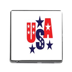 Usa Stars Fourth Of July Symbol America Usa Stars Memory Card Reader (square 5 Slot) by Wegoenart