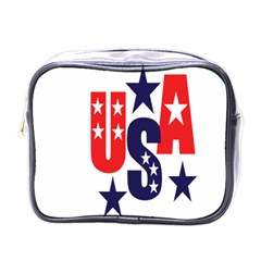 Usa Stars Fourth Of July Symbol America Usa Stars Mini Toiletries Bag (one Side) by Wegoenart