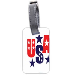 Usa Stars Fourth Of July Symbol America Usa Stars Luggage Tag (two Sides) by Wegoenart