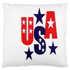 Usa Stars Fourth Of July Symbol America Usa Stars Large Cushion Case (one Side) by Wegoenart