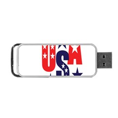 Usa Stars Fourth Of July Symbol America Usa Stars Portable Usb Flash (two Sides) by Wegoenart