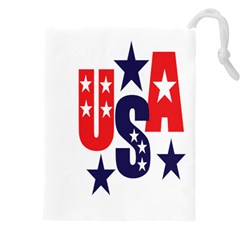 Usa Stars Fourth Of July Symbol America Usa Stars Drawstring Pouch (4xl) by Wegoenart