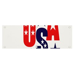 Usa Stars Fourth Of July Symbol America Usa Stars Banner And Sign 6  X 2  by Wegoenart