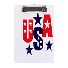 Usa Stars Fourth Of July Symbol America Usa Stars A5 Acrylic Clipboard by Wegoenart