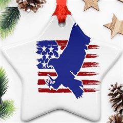 Usa Flag Eagle Symbol American Bald Eagle Country Ornament (star)