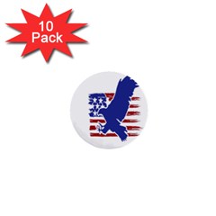 Usa Flag Eagle Symbol American Bald Eagle Country 1  Mini Buttons (10 Pack)  by Wegoenart