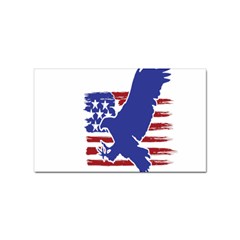 Usa Flag Eagle Symbol American Bald Eagle Country Sticker (rectangular) by Wegoenart