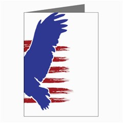 Usa Flag Eagle Symbol American Bald Eagle Country Greeting Cards (pkg Of 8) by Wegoenart