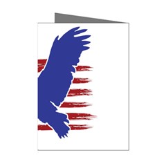 Usa Flag Eagle Symbol American Bald Eagle Country Mini Greeting Cards (pkg Of 8) by Wegoenart