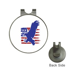 Usa Flag Eagle Symbol American Bald Eagle Country Hat Clips With Golf Markers by Wegoenart