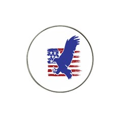 Usa Flag Eagle Symbol American Bald Eagle Country Hat Clip Ball Marker by Wegoenart