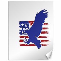 Usa Flag Eagle Symbol American Bald Eagle Country Canvas 36  X 48  by Wegoenart