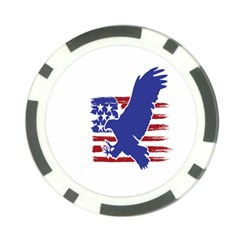 Usa Flag Eagle Symbol American Bald Eagle Country Poker Chip Card Guard by Wegoenart