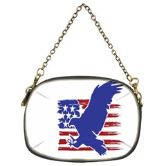 Usa Flag Eagle Symbol American Bald Eagle Country Chain Purse (two Sides) by Wegoenart