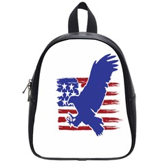 Usa Flag Eagle Symbol American Bald Eagle Country School Bag (small) by Wegoenart