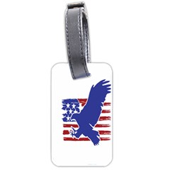 Usa Flag Eagle Symbol American Bald Eagle Country Luggage Tag (one Side) by Wegoenart