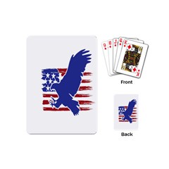 Usa Flag Eagle Symbol American Bald Eagle Country Playing Cards Single Design (mini)