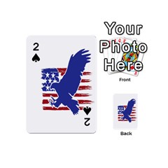 Usa Flag Eagle Symbol American Bald Eagle Country Playing Cards 54 Designs (mini)