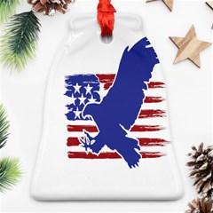 Usa Flag Eagle Symbol American Bald Eagle Country Ornament (bell)