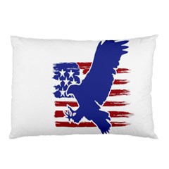 Usa Flag Eagle Symbol American Bald Eagle Country Pillow Case (two Sides) by Wegoenart