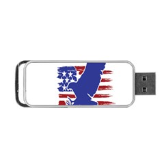 Usa Flag Eagle Symbol American Bald Eagle Country Portable Usb Flash (one Side) by Wegoenart