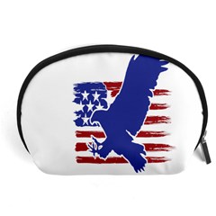 Usa Flag Eagle Symbol American Bald Eagle Country Accessory Pouch (large) by Wegoenart