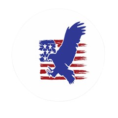 Usa Flag Eagle Symbol American Bald Eagle Country Mini Round Pill Box (pack Of 5) by Wegoenart