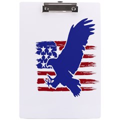 Usa Flag Eagle Symbol American Bald Eagle Country A4 Acrylic Clipboard by Wegoenart