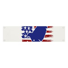 Usa Flag Eagle Symbol American Bald Eagle Country Banner And Sign 4  X 1  by Wegoenart