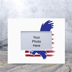 Usa Flag Eagle Symbol American Bald Eagle Country White Tabletop Photo Frame 4 x6 