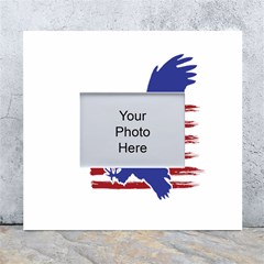 Usa Flag Eagle Symbol American Bald Eagle Country White Wall Photo Frame 5  X 7  by Wegoenart