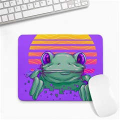 Frog Animal Sun Amphibian Figure Digital Art Small Mousepad by Wegoenart