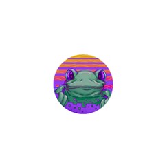 Frog Animal Sun Amphibian Figure Digital Art 1  Mini Magnets by Wegoenart