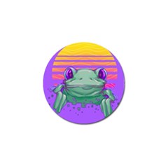 Frog Animal Sun Amphibian Figure Digital Art Golf Ball Marker (4 Pack) by Wegoenart