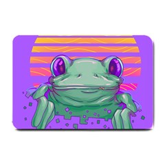 Frog Animal Sun Amphibian Figure Digital Art Small Doormat by Wegoenart