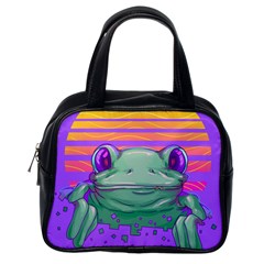 Frog Animal Sun Amphibian Figure Digital Art Classic Handbag (one Side)