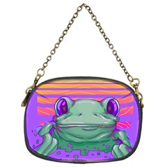 Frog Animal Sun Amphibian Figure Digital Art Chain Purse (one Side) by Wegoenart