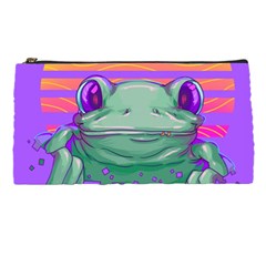 Frog Animal Sun Amphibian Figure Digital Art Pencil Case by Wegoenart