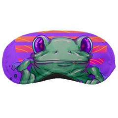 Frog Animal Sun Amphibian Figure Digital Art Sleeping Mask by Wegoenart