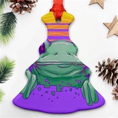 Frog Animal Sun Amphibian Figure Digital Art Ornament (christmas Tree) 