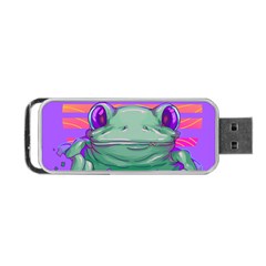 Frog Animal Sun Amphibian Figure Digital Art Portable Usb Flash (one Side) by Wegoenart