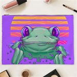 Frog Animal Sun Amphibian Figure Digital Art Cosmetic Bag (XXL) Front