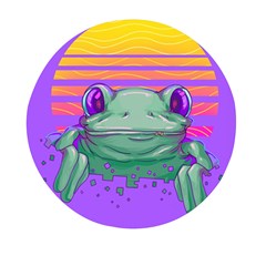 Frog Animal Sun Amphibian Figure Digital Art Mini Round Pill Box by Wegoenart