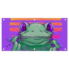 Frog Animal Sun Amphibian Figure Digital Art Banner And Sign 4  X 2  by Wegoenart