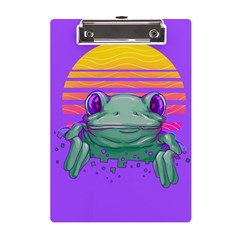 Frog Animal Sun Amphibian Figure Digital Art A5 Acrylic Clipboard by Wegoenart