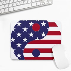 Yang Yin America Flag Abstract Art Asian Balance Small Mousepad by Wegoenart