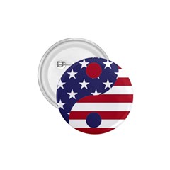 Yang Yin America Flag Abstract Art Asian Balance 1 75  Buttons by Wegoenart