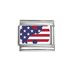 Yang Yin America Flag Abstract Art Asian Balance Italian Charm (9mm) by Wegoenart