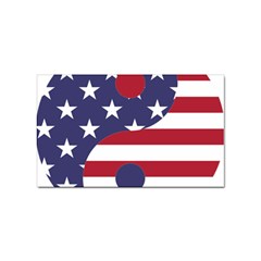 Yang Yin America Flag Abstract Art Asian Balance Sticker Rectangular (100 Pack) by Wegoenart