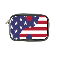 Yang Yin America Flag Abstract Art Asian Balance Coin Purse by Wegoenart